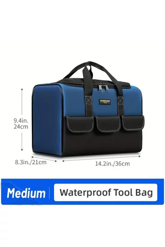 Szerszámos Táska Erős Oxford anyagból, megerősített aljjal 36×21×24cm Kék