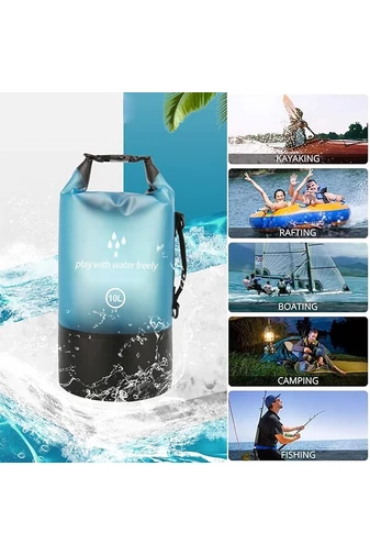 Száraztáska és telefontok ideális strandra, horgászatra, vízálló PVC-ből Unisex Bonluo Lila 20L