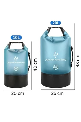 Száraztáska és telefontok ideális strandra, horgászatra, vízálló PVC-ből Unisex Bonluo Lila 20L