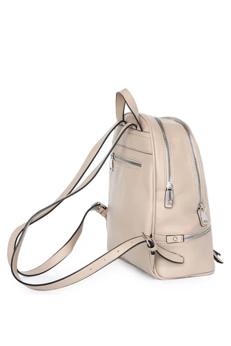Női Elegáns Hátizsák,PU műbőrből, több rekesszel, Khaki 30×27×11cm