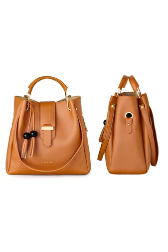 Barna Válltáska Szett Crossbody Táskával és Pénztárcával (3 db)