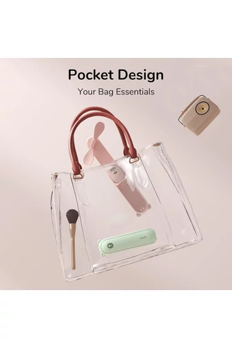 Zöld Hordozható F8X 3 az 1-ben Mini Ventilátor – Összecsukható Kivitel Külső Akkumulátorral és Zseblámpával, 4000 mAh, USB-C