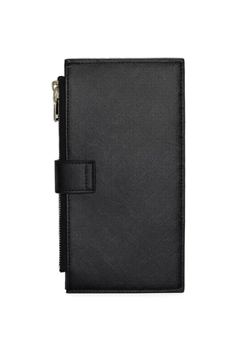 Női Pénztárca RFID, PU bőrből, 16 kártyatartóval Fekete 19,5×11×2cm