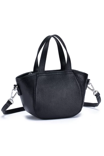 Kézitáska Valódi Bőrből Elegáns, Praktikus Bonluo Fekete 13×14×8,5cm