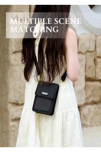 Crossbody Mini Táska Multifunkciós, PU Anyagból, Elegáns Dizájnnal, Bonluo Világoskék 19×12,5× 6cm