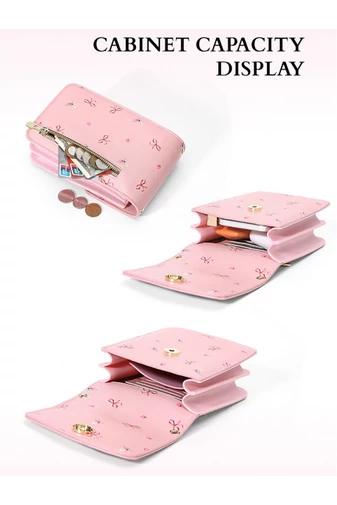 Crossbody Táska Mini, PU anyagból, Virágmintás Dizájnnal, Bonluo Bézs 19,5×13×5cm