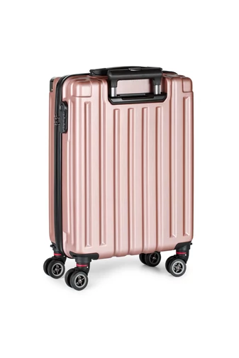 Kabinbőrönd Wizz Air Méretű, Kemény Falú, Levehető Kerekekkel Rosegold 55×38×20cm
