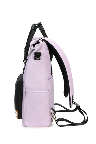 Hátizsák 2 az 1-ben és többfunkciós válltáska sötét lila/fekete laptop hátizsák  40*25*16cm - Bonluo