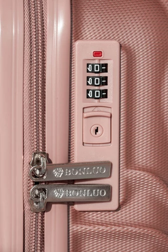 Rose Gold Színű Bőrönd Wizz Air Bonluo Kézipoggyász Méretben (40x30x20cm)
