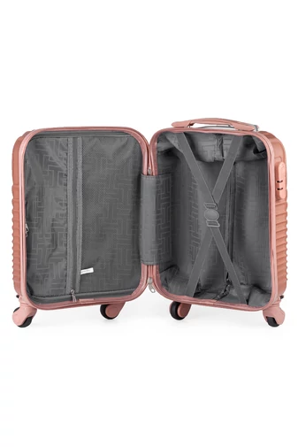 Rose Gold Színű Bőrönd Wizz Air Bonluo Kézipoggyász Méretben (40x30x20cm)