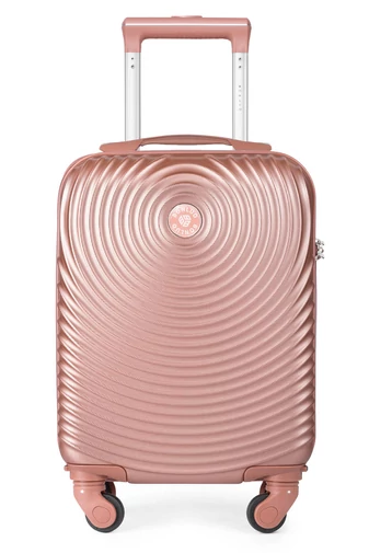Rose Gold Színű Bőrönd Wizz Air Bonluo Kézipoggyász Méretben (40x30x20cm)