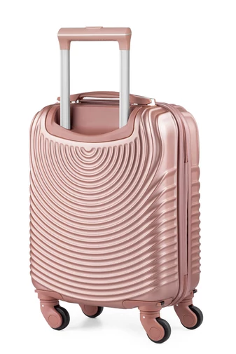 Rose Gold Színű Bőrönd Wizz Air Bonluo Kézipoggyász Méretben (40x30x20cm)