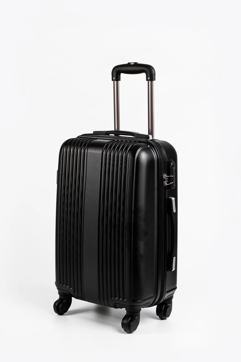 Kabinbőrönd Wizz-Air méret 55x36x23cm kivehető kerekekkel  ABS anyagból Fekete