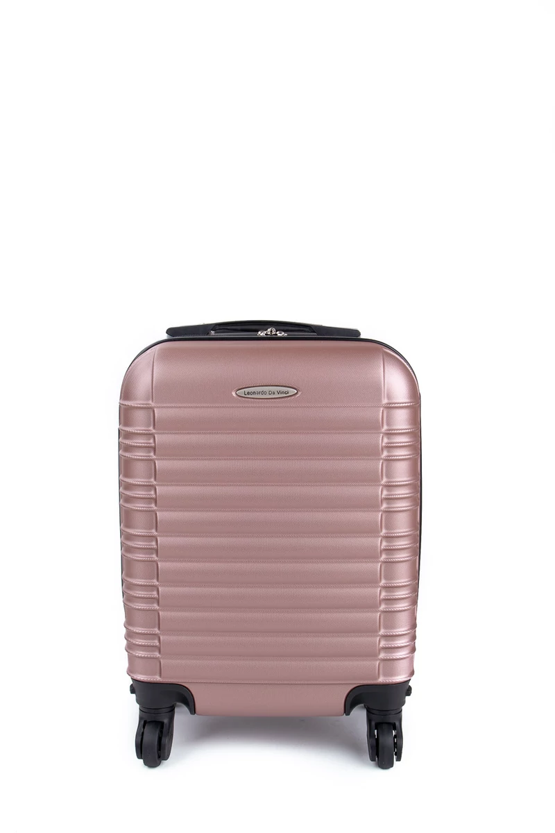 Leonardo Da Vinci rosegold kemény kabinbőrönd Wizzair méretben (40x30x20cm)