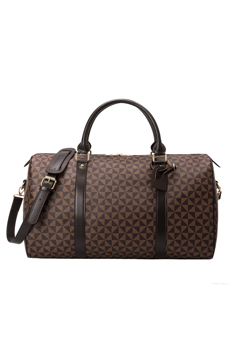 Nagyméretű Prémium Minőségű Barna Designer Utazótáska (28x53x26cm)