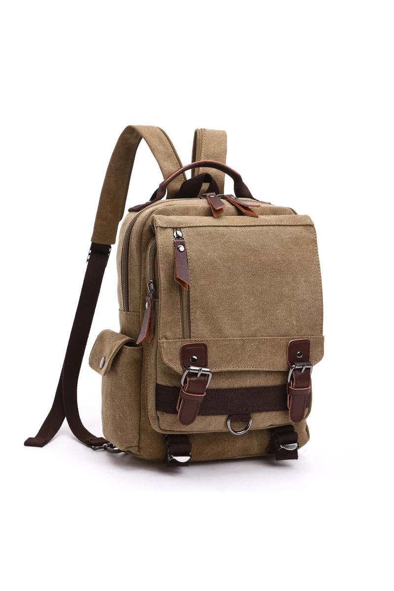 Barna Tartós Unisex Hátizsák/Crossbody Táska (33x29x11cm)