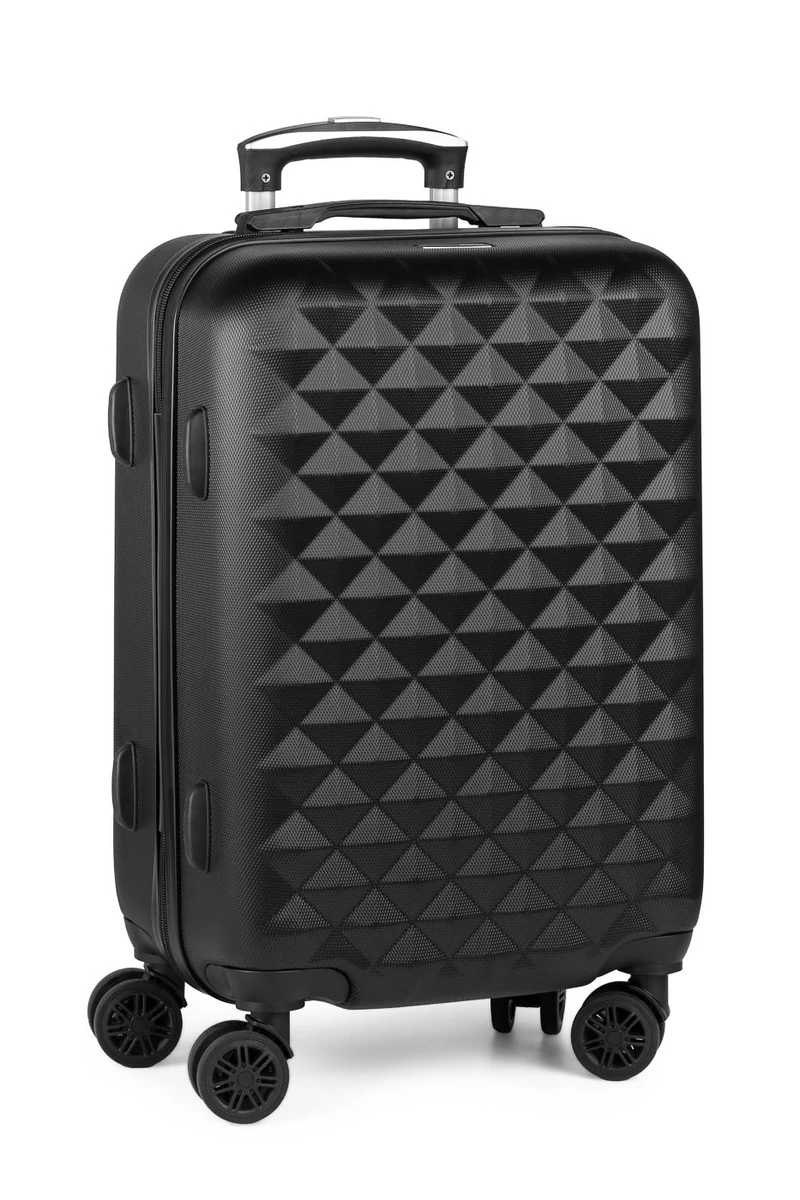 Kabinbőrönd Keményfalú Kézipoggyász Wizz Air Méretben Bonluo Fekete 55X34X20cm