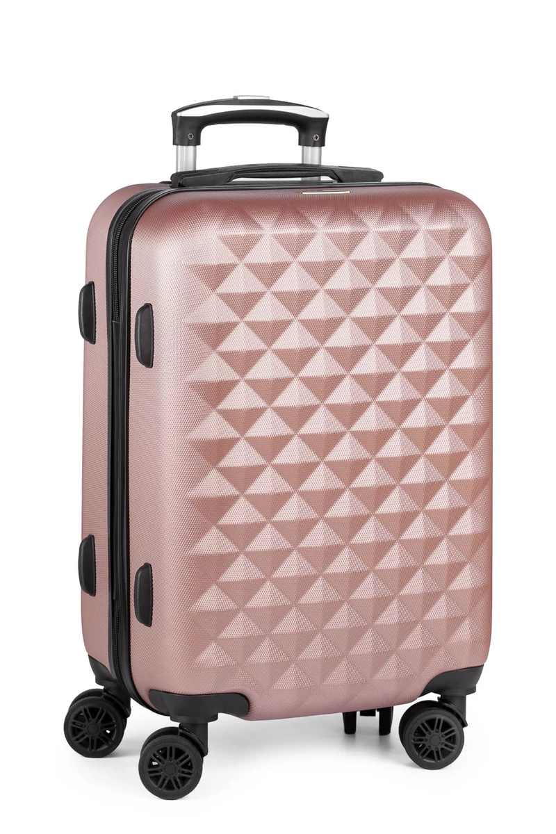  Nagyméretű Kemény Falú Bőrönd ABS Anyagból Rosegold színű Méret 75*47*28cm