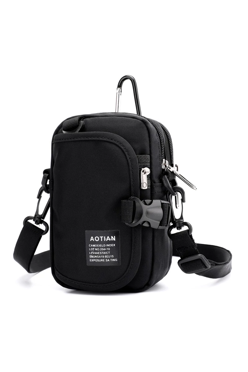 Crossbody táska/Kézitáska Fekete uniszex vízálló (18x10x6cm)