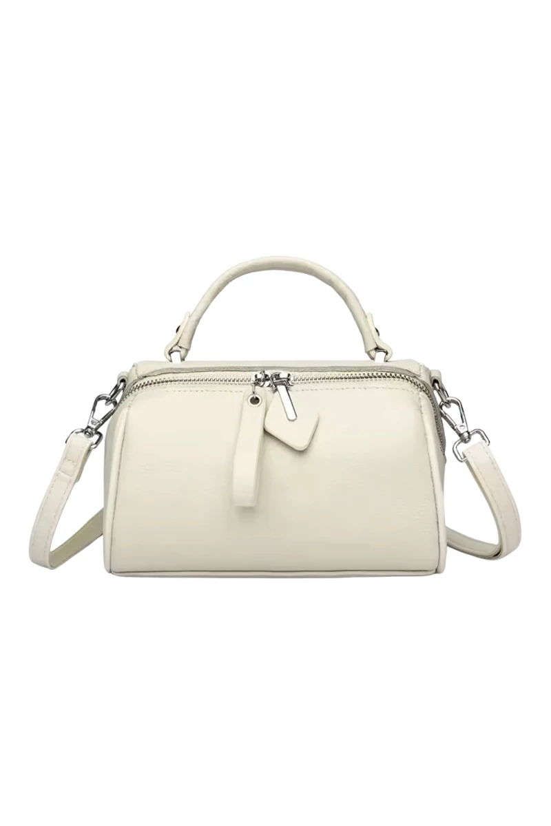 Női Kézitáska Valódi bőrböl Bonluo kompakt és elegáns modell Fehér 21*14*12cm