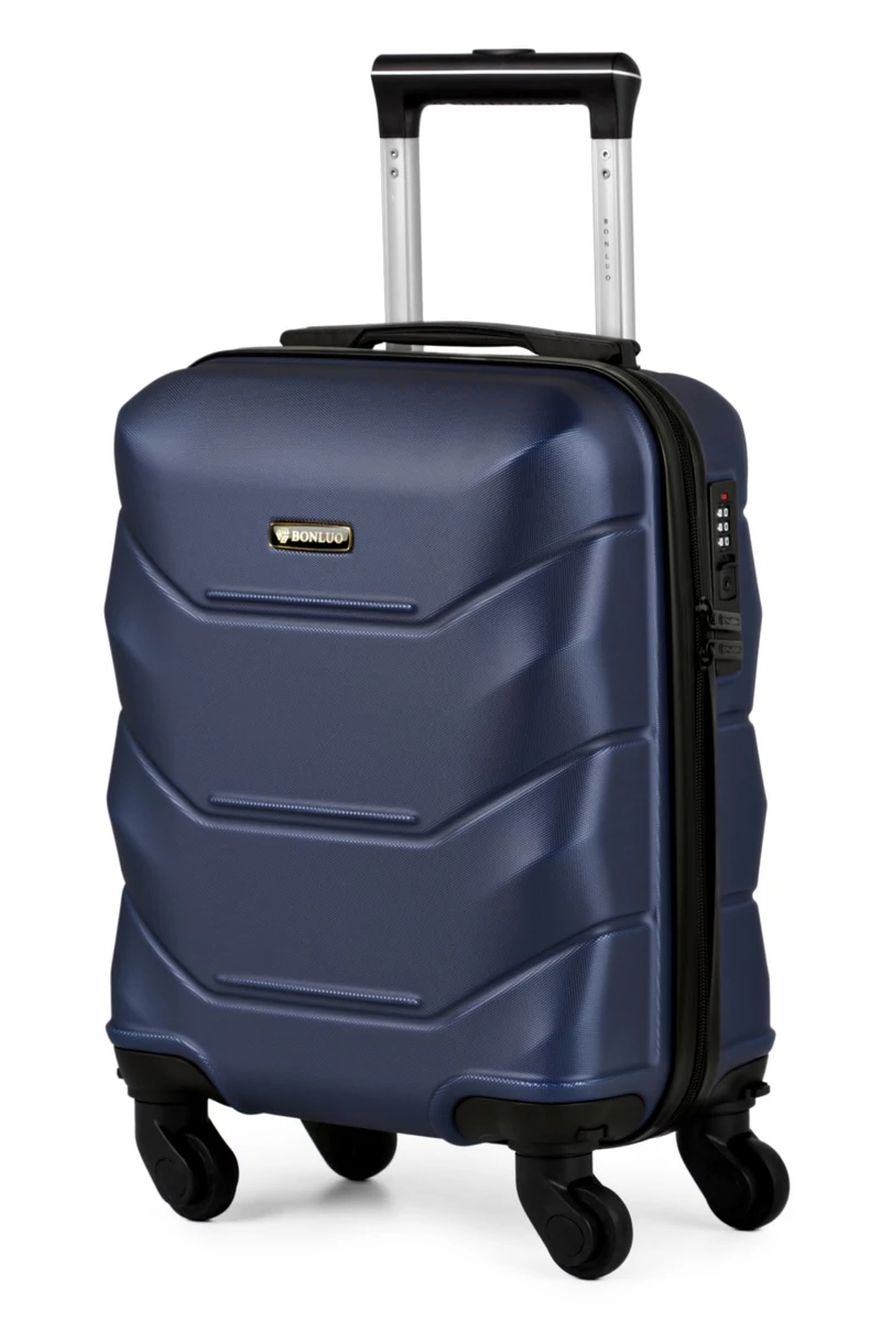 Kabinbőrönd, Wizzair Kézipoggyász 40*30*20cm Bonluo Sötétkék ABS anyagból