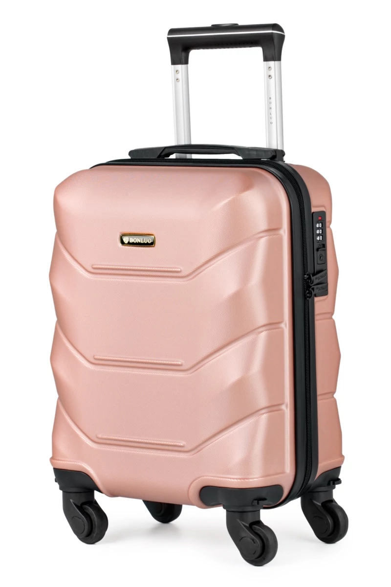 Kabinbőrönd, Wizzair Kézipoggyász 40*30*20cm Bonluo Rosegold ABS anyagból