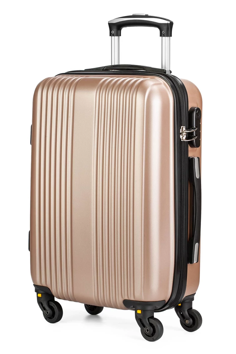 Kabinbőrönd Wizz-Air méret 55x36x23cm ABS anyagból Pezsgő színű