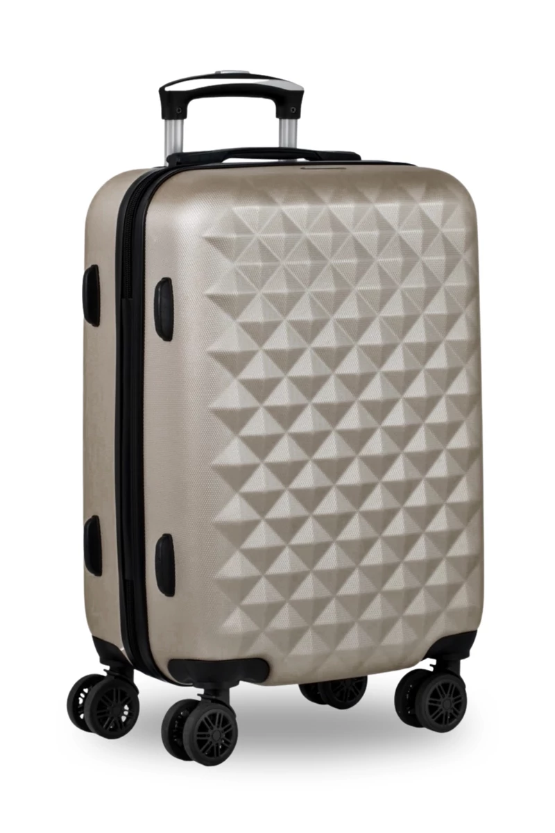 Kabinbőrönd Keményfalú Kézipoggyász Wizz Air Méretben Bonluo Pezsgő Színű 55X34X20cm