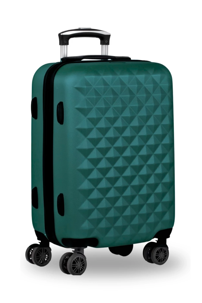 Kabinbőrönd Keményfalú Kézipoggyász Wizz Air Méretben Bonluo Sötétzöld 55X34X20cm