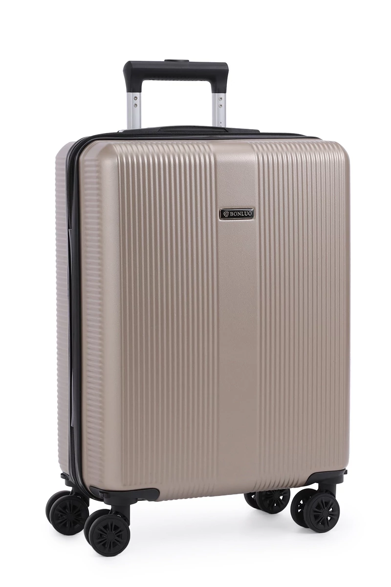 Kabinbőrönd Wizzair, Keményfalú Kialakítással, Levehető Kerekekkel, Bonluo, Pezsgő színű 55×40×20cm