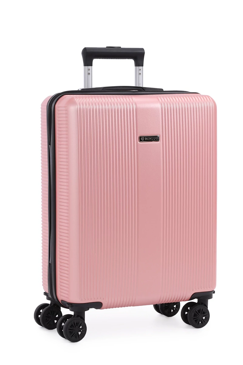 Kabinbőrönd Wizzair, Keményfalú Kialakítással, Levehető Kerekekkel, Bonluo, Rosegold 55×40×20cm