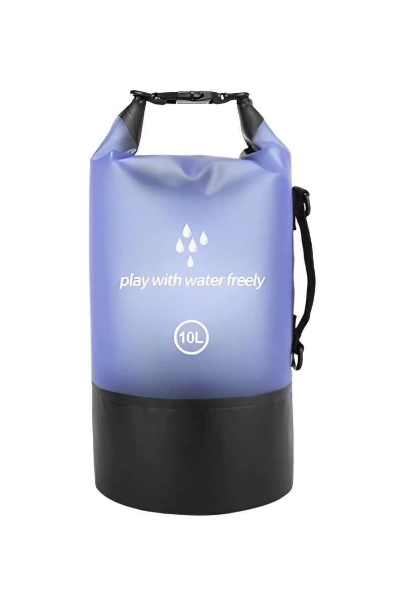 Száraztáska és telefontok ideális strandra, horgászatra, vízálló PVC-ből Unisex Bonluo Lila 10L