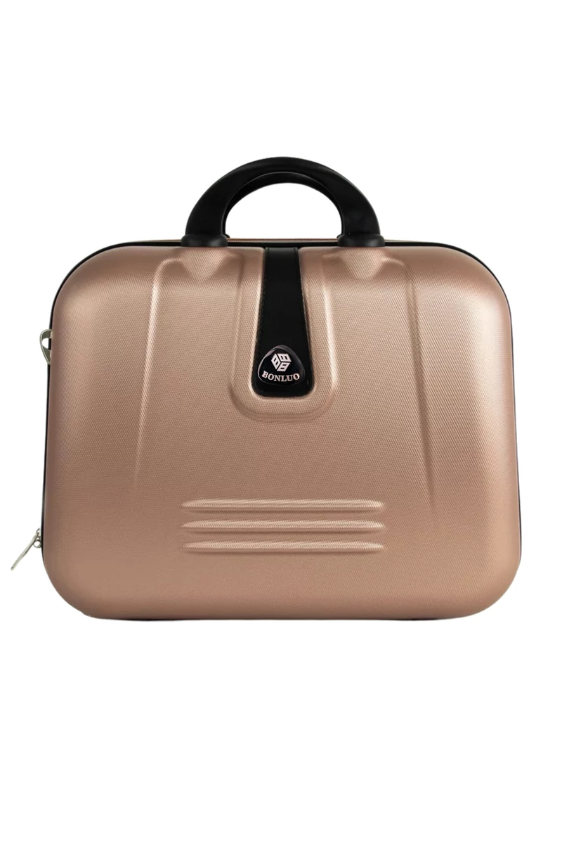 Bonluo  bőrönd Rosegold kocsi rögzítővel Merev falú Wizz-air (40X30X15)