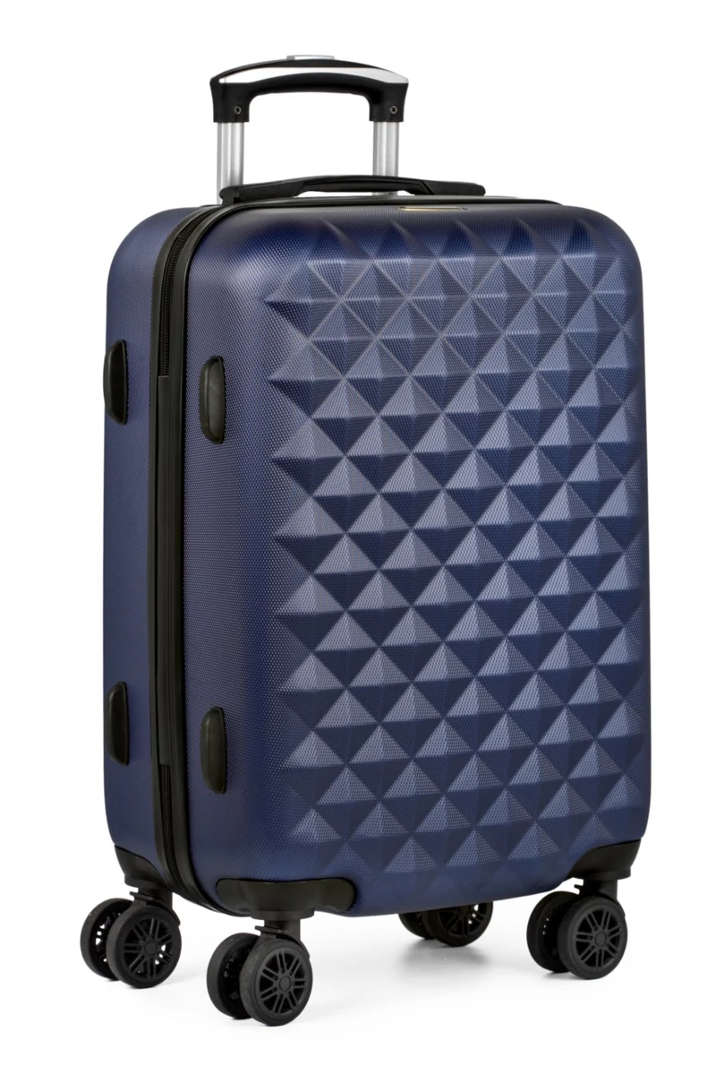 Kabinbőrönd Keményfalú Kézipoggyász Wizz Air Méretben Bonluo Sötétkék 55X34X20cm