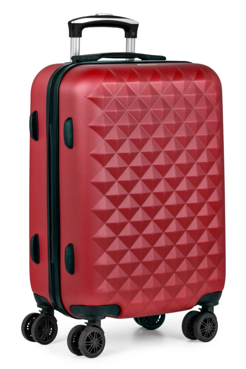 Kabinbőrönd Keményfalú Kézipoggyász Wizz Air Méretben Bonluo Bordó 55X34X20cm